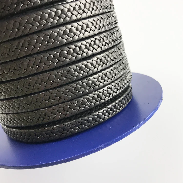 Wholesale  High strength and stability gland packing black PTFE Pump Valve Packing  PTFE braided gland packing with Graphite