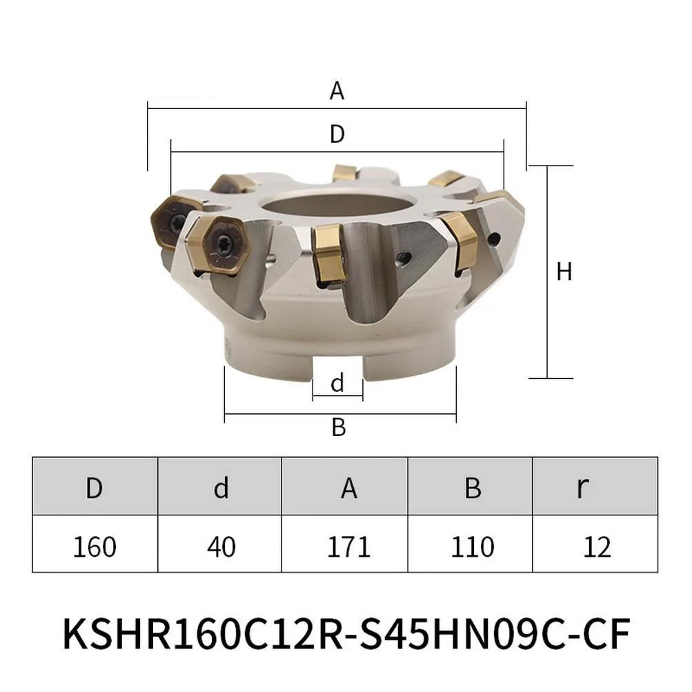MaiFix 45 градусов KSHR двухсторонние сверхмощные режущие кромки HNGX 0906 инструменты для фрезы Uesd шлифовальный станок