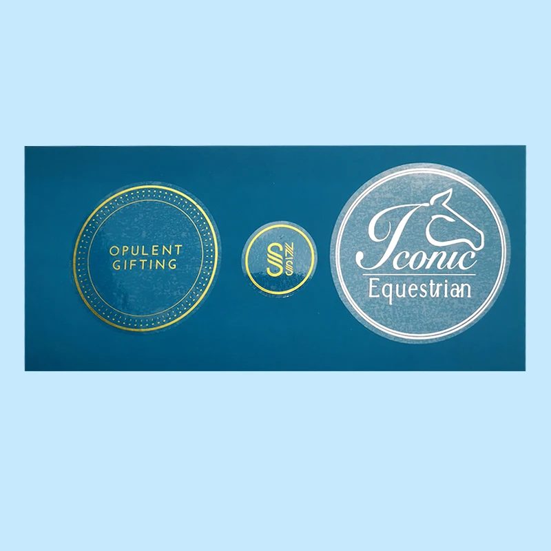 Wholesale Custom Printing Roll Transparent Labels Clear Gold Foil Self Adhesive Private Sticker