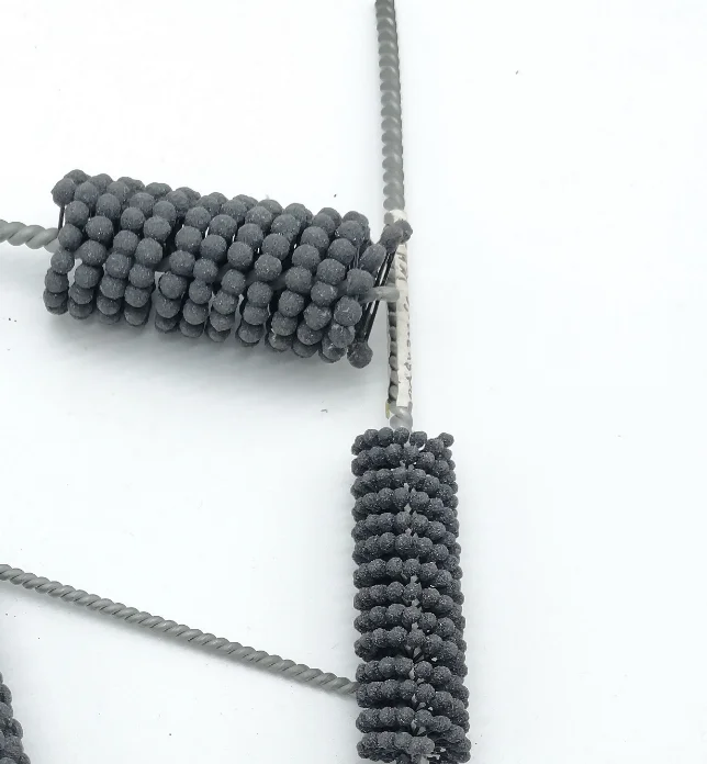 Polished silicon carbide ball scrub brush cylinder honing stone brush