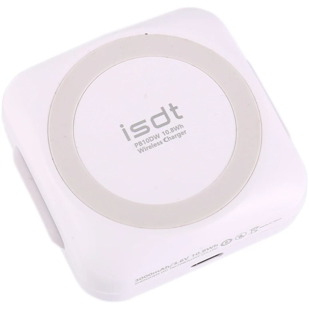 ISDT PB10DW Power Bank Беспроводная двухсторонняя Быстрая зарядка 2100 мАч магнитное мини портативное зарядное устройство большой емкости