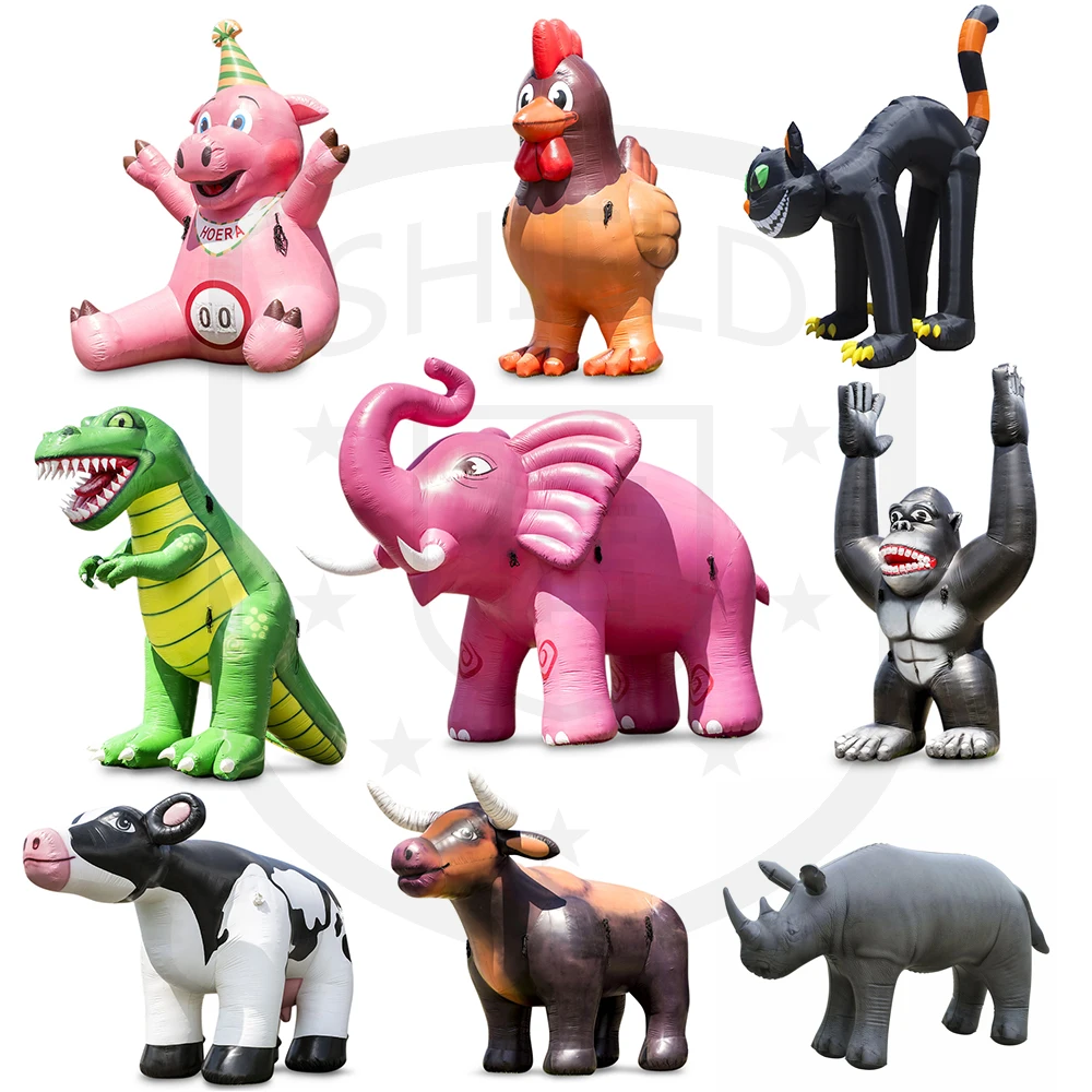 Pig Chicken Cat Dinosaur Elephant Gorilla Cow Bull  Inflatable Advertising Model