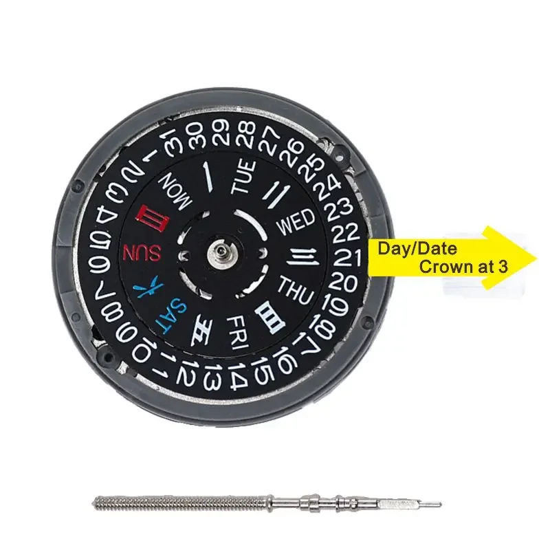 Seiko NH36 механизм оригинальные три точки двойной календарь автоматические механические часы