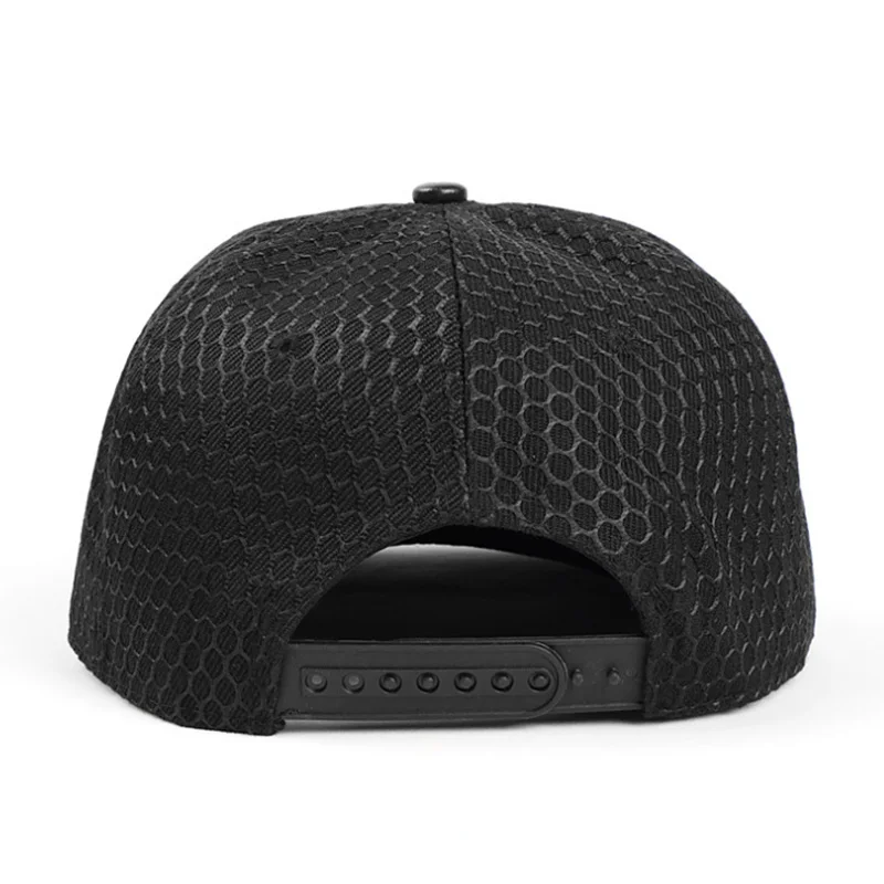 Fashion Flat Brim Hip Pop Cap King Crown Snapback Hat Baseball Cap with Metal