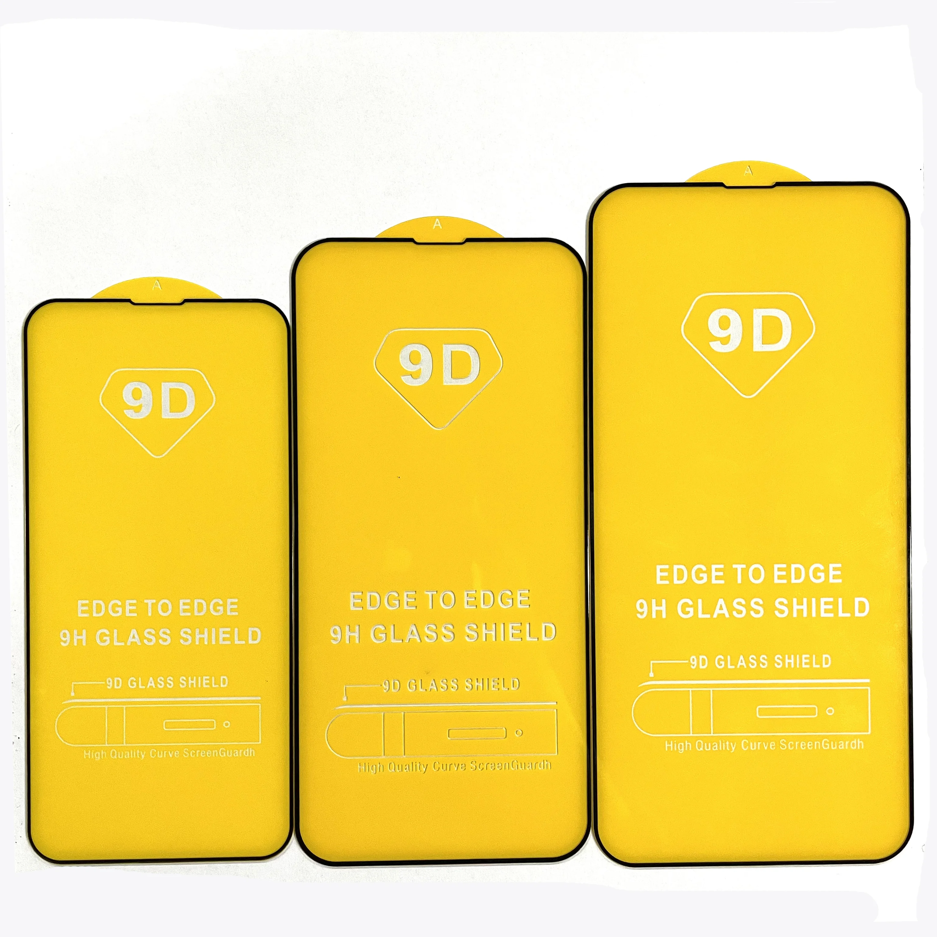 Hot selling 9D Full Glue Curved Tempered glass screen protector 9D Glass  For  iphone 13 screen protector