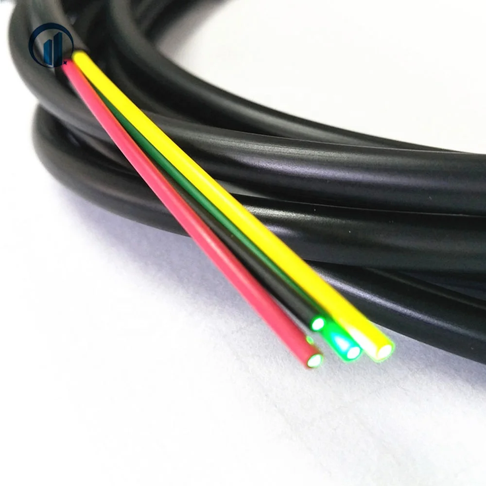 jacket covered 7mm colorful 4 string signal transmitting optical fiber cable for power monitoring