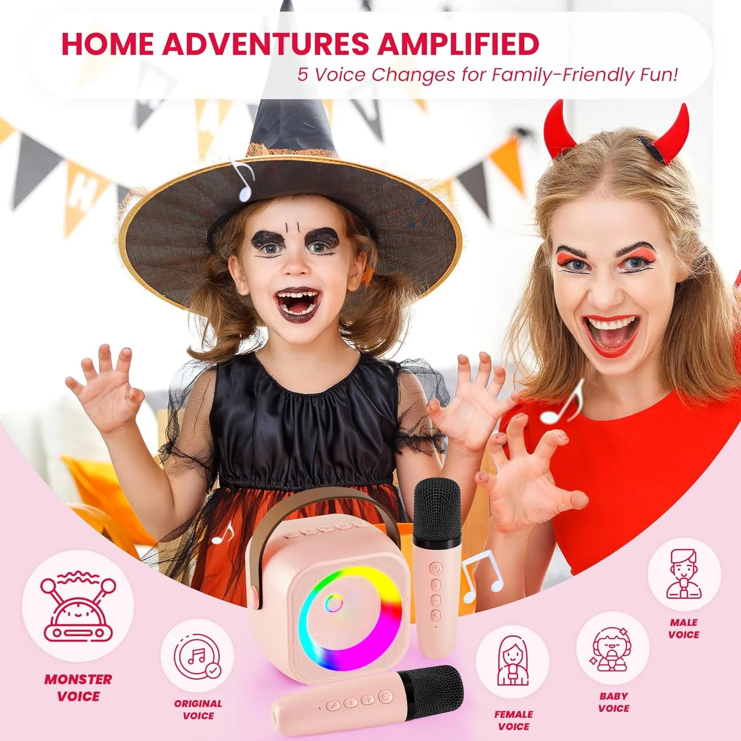 New portable home Theater karaoke Bluetooth speaker with surround sound system mini wireless microphone for KTV