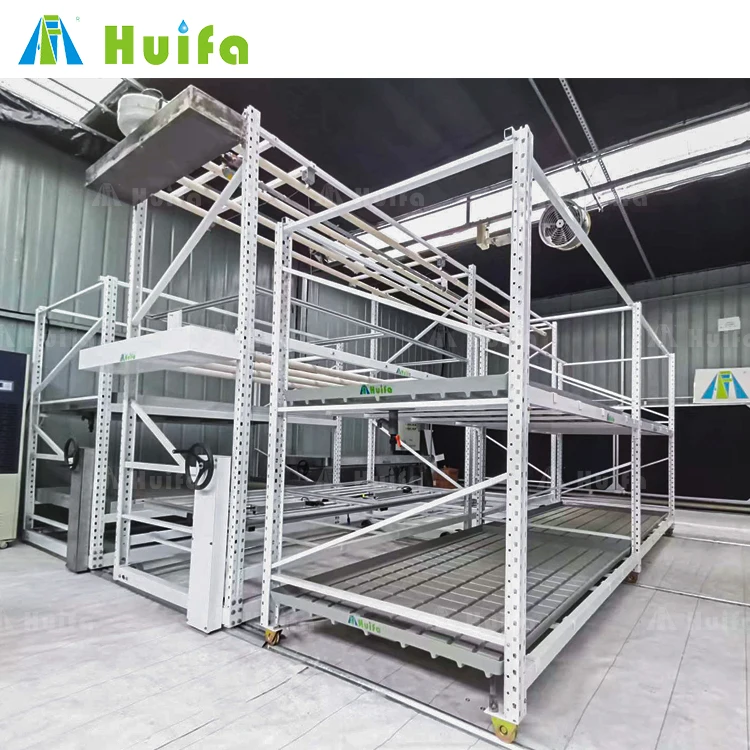 High Quality Used Hydroponic Equipment Mobile Rack For Sale In Greenhouse For Plants Growing