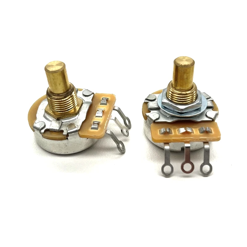 Terwin Factory direct Price 24mm guitar part solid and Split shaft  Linear 500K/250K rotary potentiometer for electric guitar