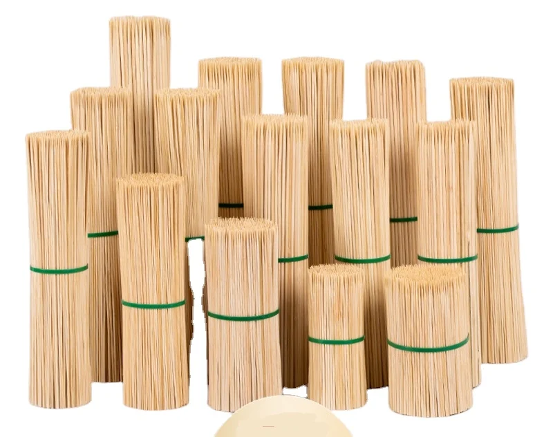 blunt semi-pointed tips marshmallows sausages kebabs hotdogs shrimps barbecue meat Bamboo Skewers