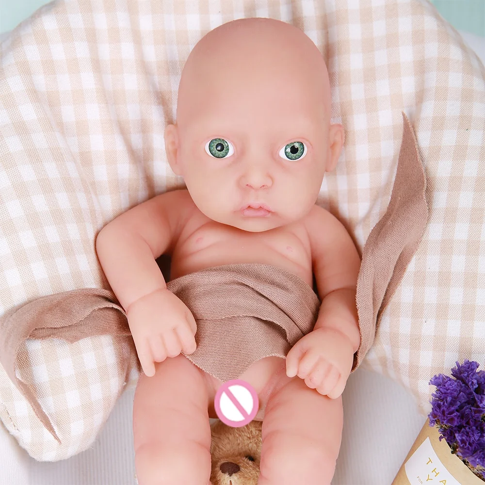 11 inch Super Cute Adorable Mini Reborn Baby Doll Full Body Soft Silicone