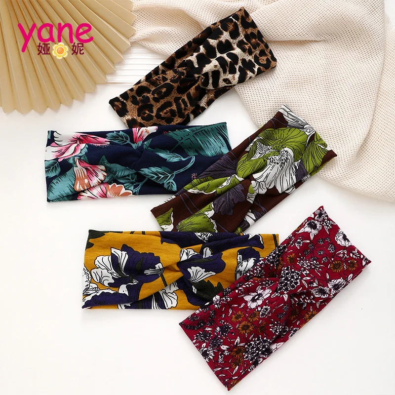 Soft Printed Hair Bands High Elasticity Sweatband Sports Hair Bands Yoga Bands Headwear Daily