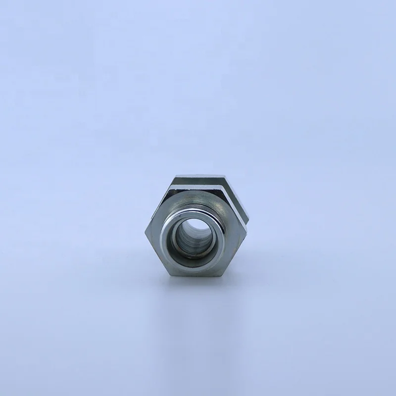 6C 6D High Pressure Stainless Steel CNC Lathe Fluid Male Thread Straight Pipe Nipples Tube Connector Hydraulic Joint