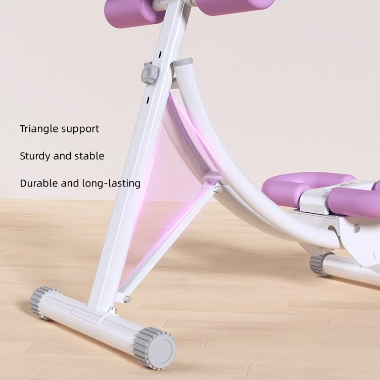 Abdominal Machine Foldable  Ab Workout Equipment Adjustable for Home Gym Core Strengthening with LCD Monitor
