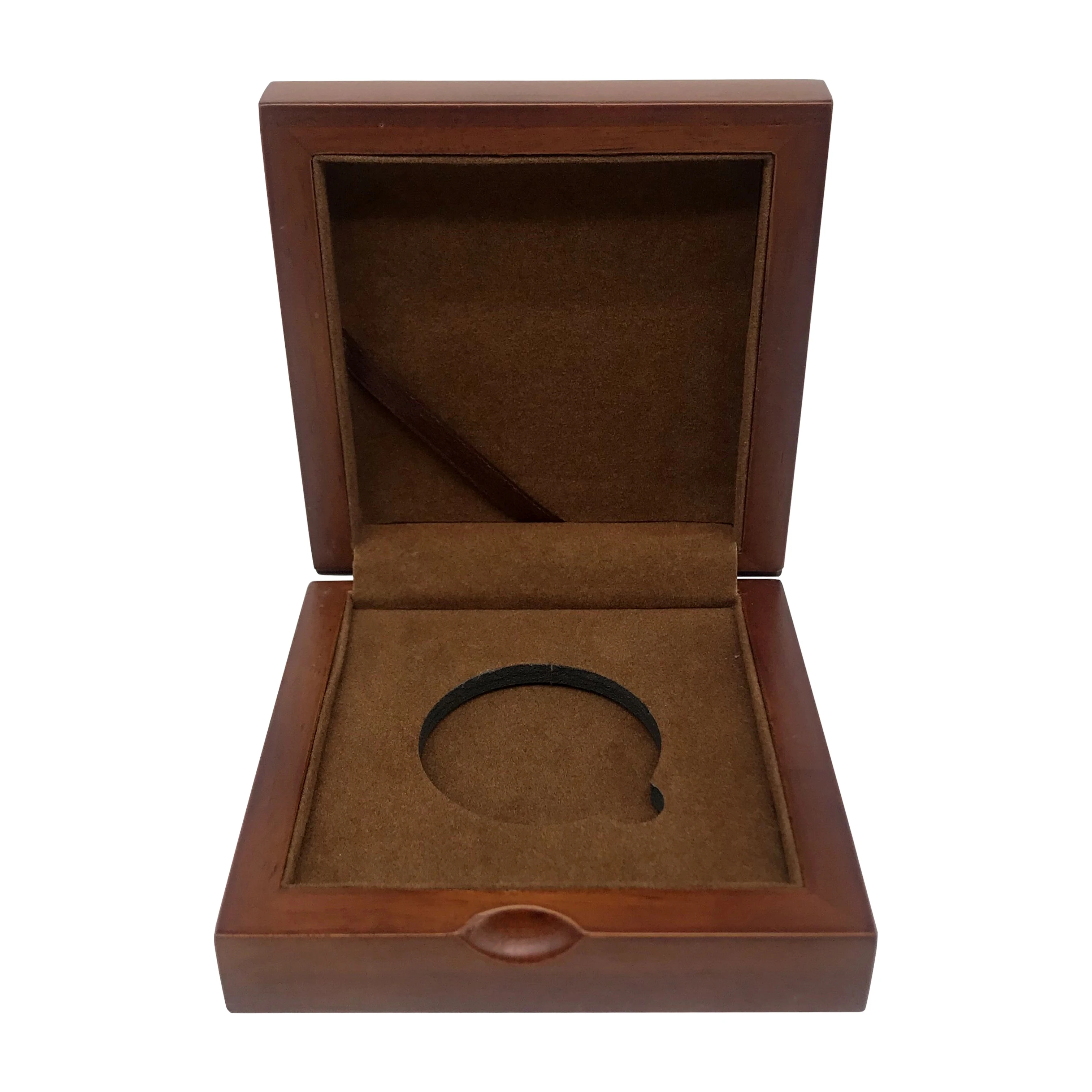 High quality Eco-friendly handmade luxury golden silver medal collection matte lacquer commemorative wooden coin display box