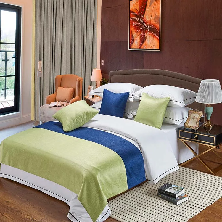 New arrival 400tc bedsheet 100 cotton bedding set used hotel linen for sale