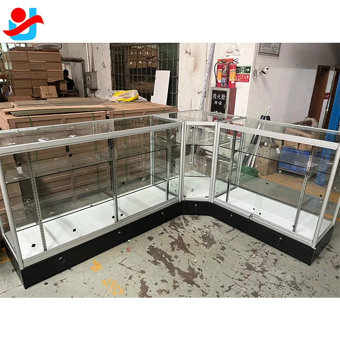 glass corner cabinets and glass jewelry display cabinet display showcase for sale