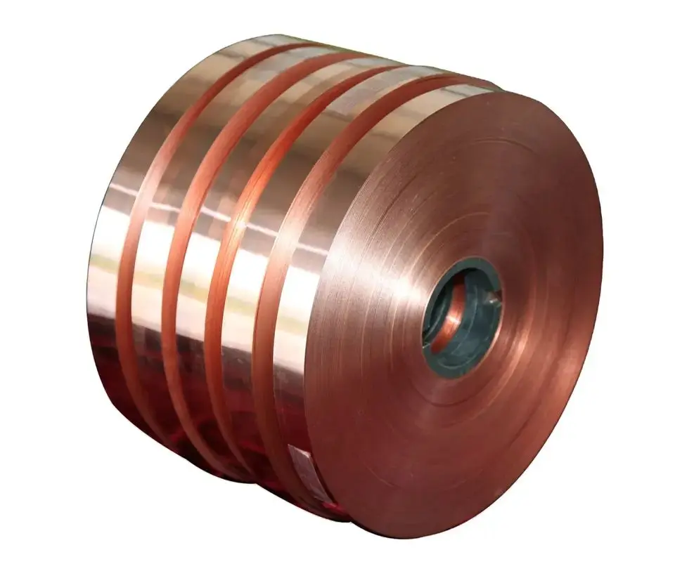 Manufacturer ASTM Red Copper Strip Coil Copper Strip Rolls Conductive Metal Copper Coil 99.99 China Factory