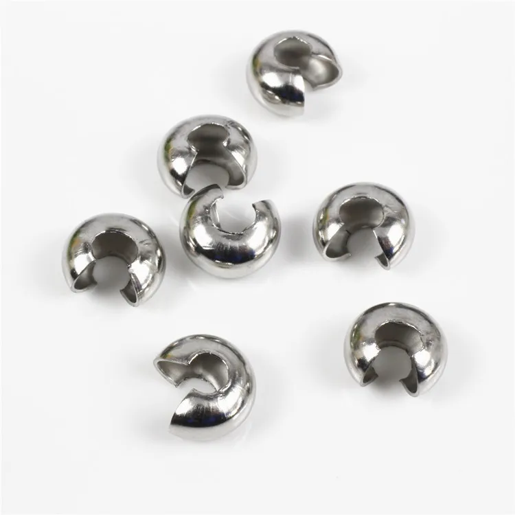 Jewelry Accessory Stainless Steel  Half open Balls for Clip-on Cuff Piercing Earrings Quality Diy Parts