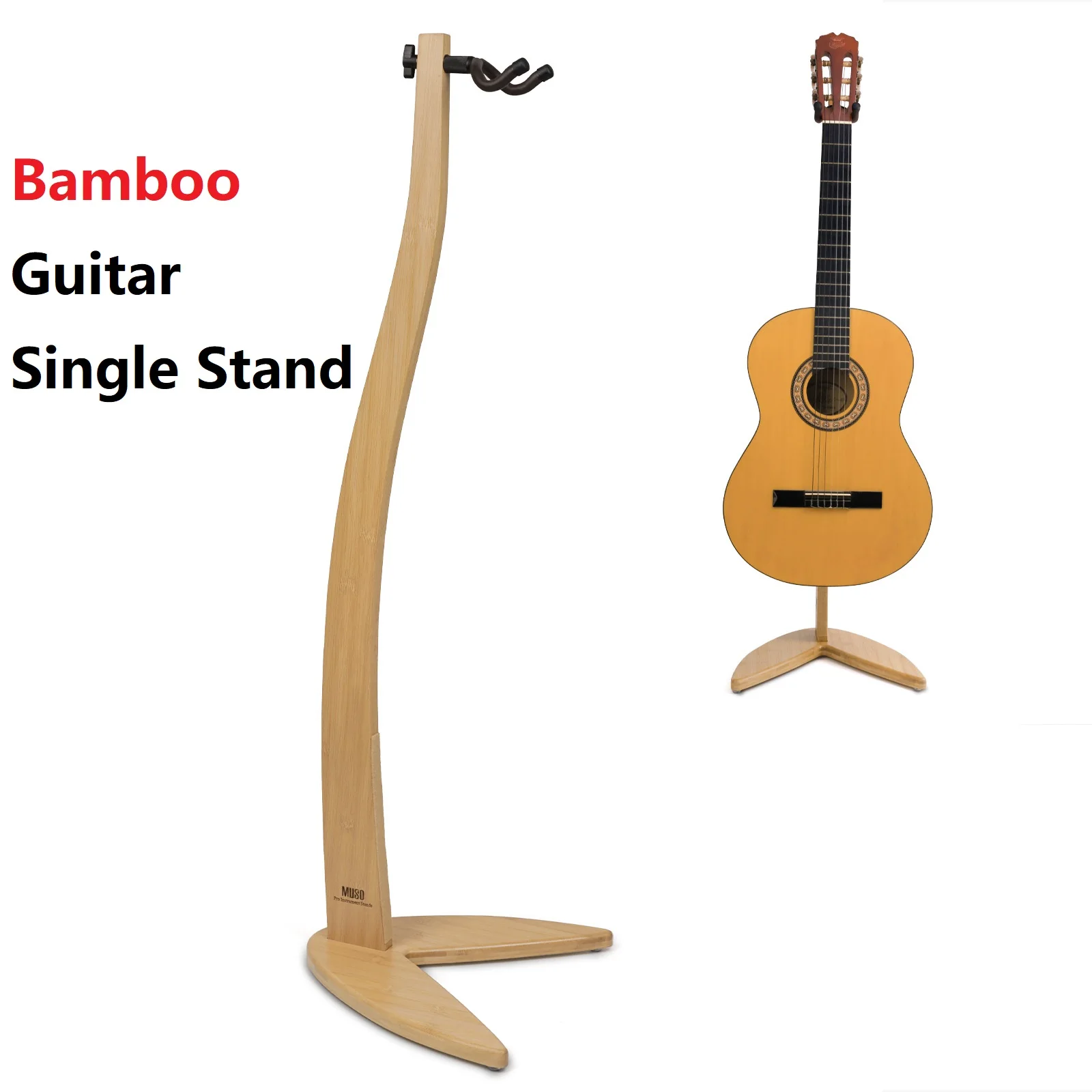 Bamboo Guitar Stand, Wood Guitar Stands for Acoustic Guitar, Wooden Guitar Stand Floor, Handing Guitar Stand for Electric Guitar