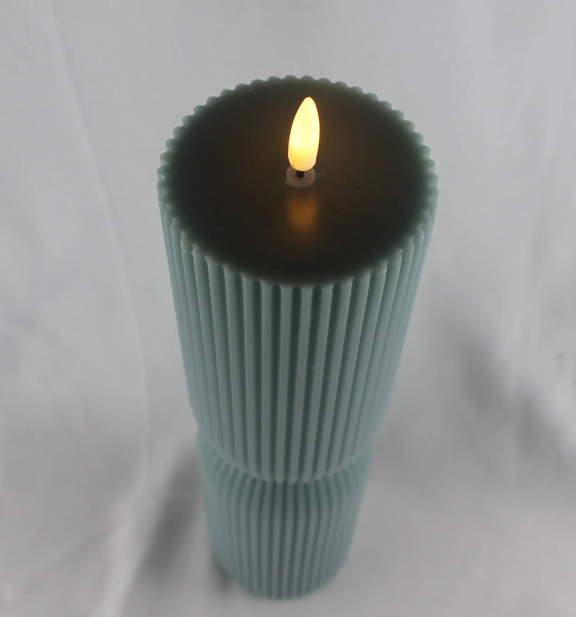 3D real flame set of Vertical fringe D3' pillar timer home decoration led candles