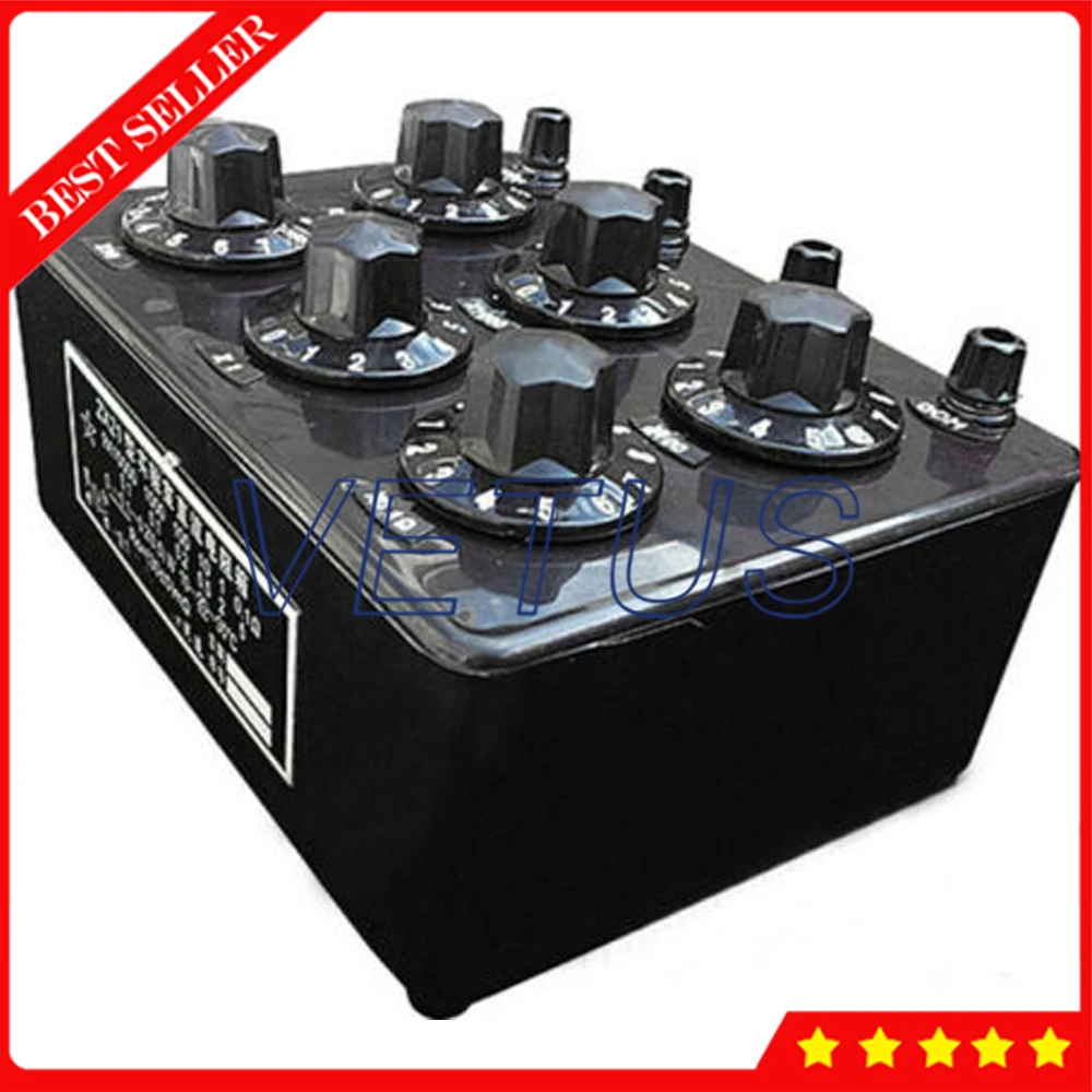 ZX21 DC Resistance Box Six Sets of Switches Adjustable Resistance Box Variable Decade Resistor 0~99.9999 Kilo-ohm