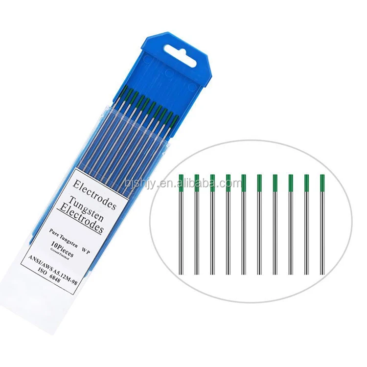 pure tungsten electrode needle wolfram wp electrodes rod green tip for tig