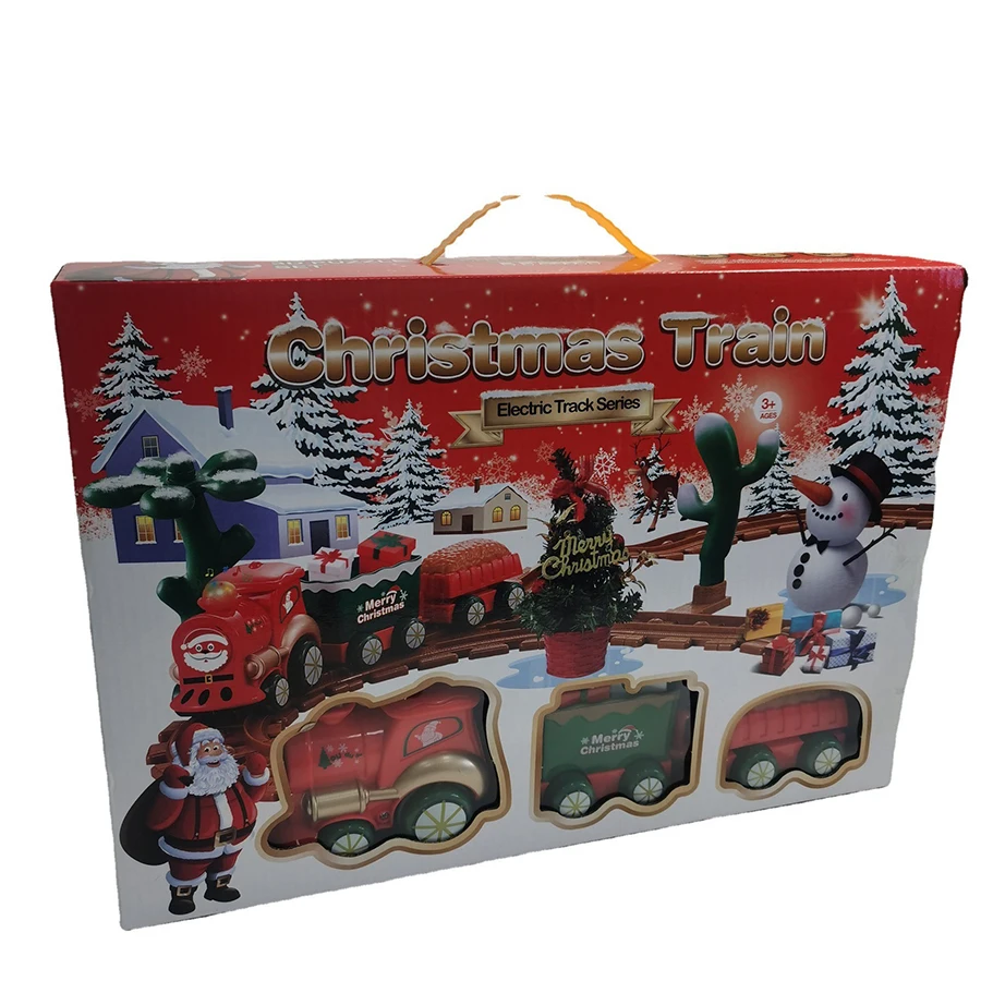 Juguetes de navidad 2023 Children DIY Xmas train toy with track set HN952896