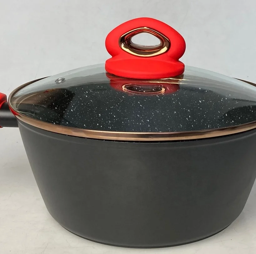Hot sale Forged aluminum Nonstick cookware sets Jogo de panelas Cooking soup pots and pans marmites casserole kitchenware