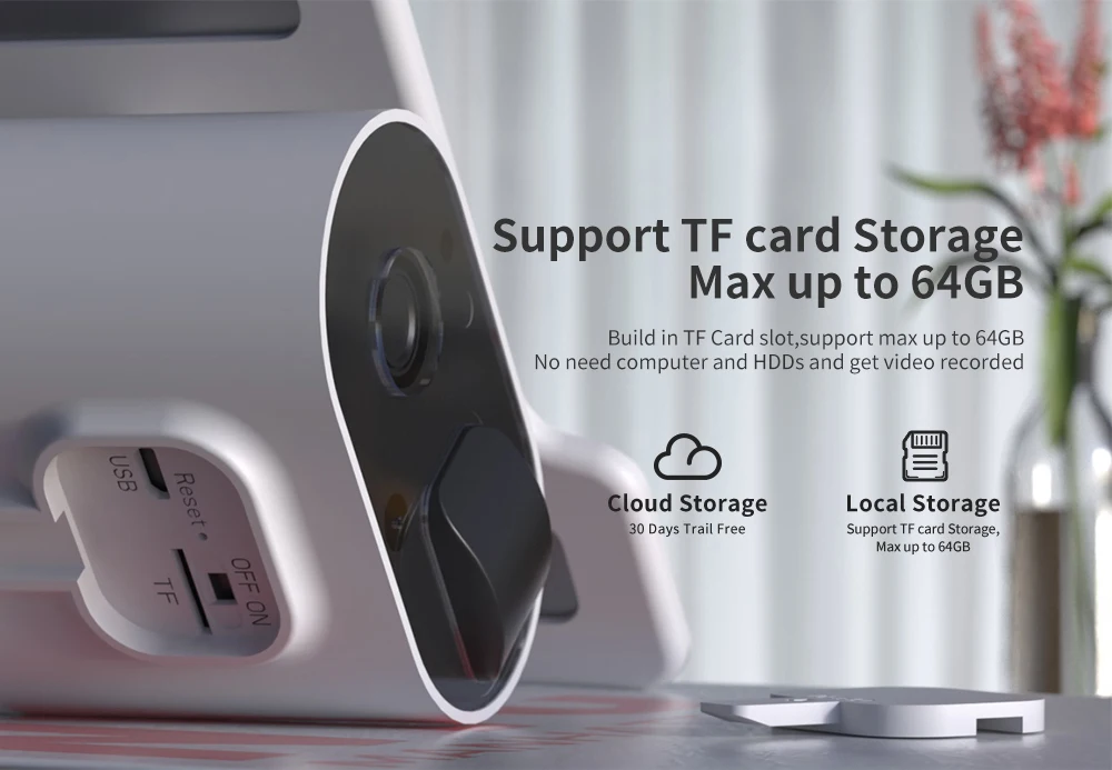  Умная беспроводная Wi-Fi Солнечная IP-камера Tuya 1080P FHD 2