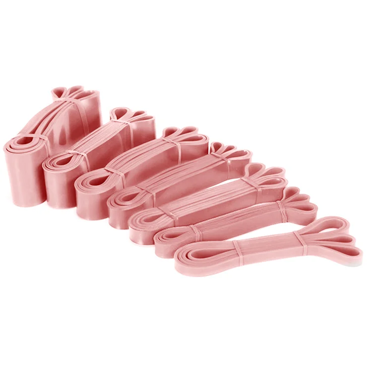 Hot sale custom elastic strength color pull up set pull up long band natural latex resistance bands for outdoor gym