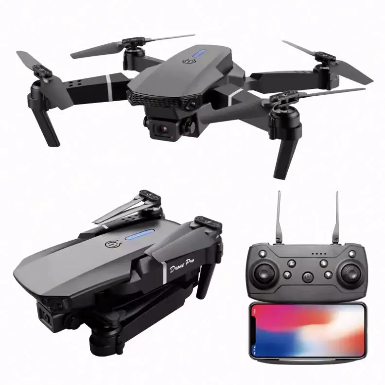 Beginner-Friendly E88 Pro Drone 4 Axis 15 Min Flight WiFi 4K Dual Cameras LED Lights