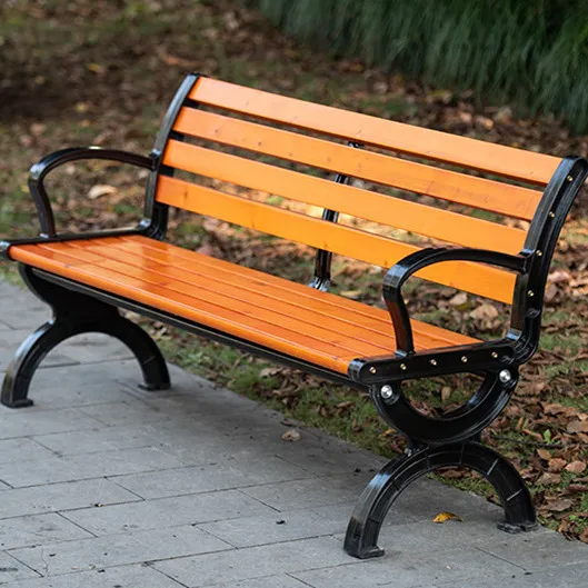 Hot Sale Professional Long Plastic Wood Metal Composite Park Garden Patio