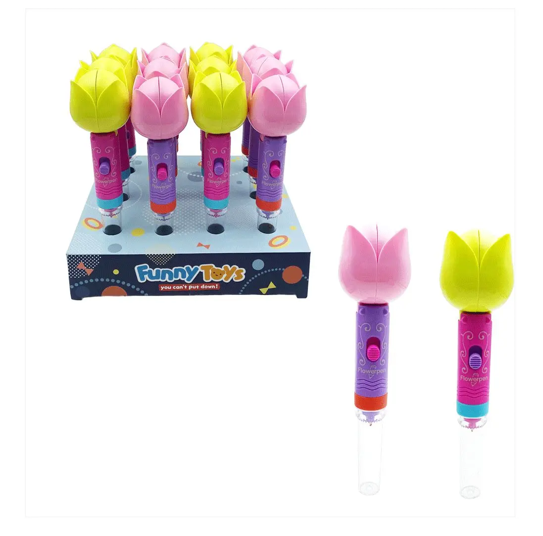 High Quality Flower Shape Candy Toy Classic Cartoon Bear Flower Funny Kids Candy Toy for Children