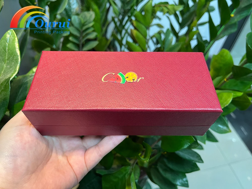 Red brand glasses case elegant luxury original design full set with accessories best gift packaging for women