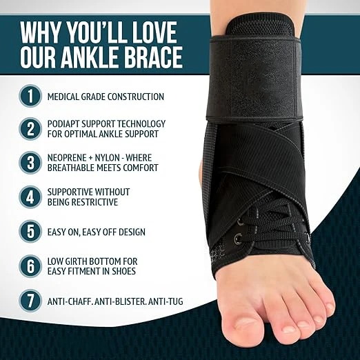 Adjustable Sport Ankle Brace Sleeve Support Protector Wrap Sleeve Basketball Walking Jogging Recovery Sprain Support Ankle Brace