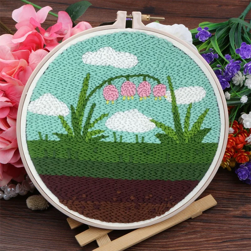 
1 Set Animal Punch Needle Embroidery Kits With Embroidery Pen 