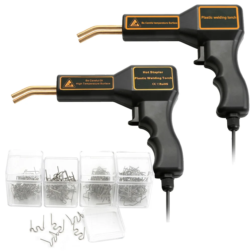 70W 220V Plastic Bumper Fender Fairing Weld Gun with Staples and Hot Stapler Auto Bumper Repair Tool Auto Repair Kit Car Stapler