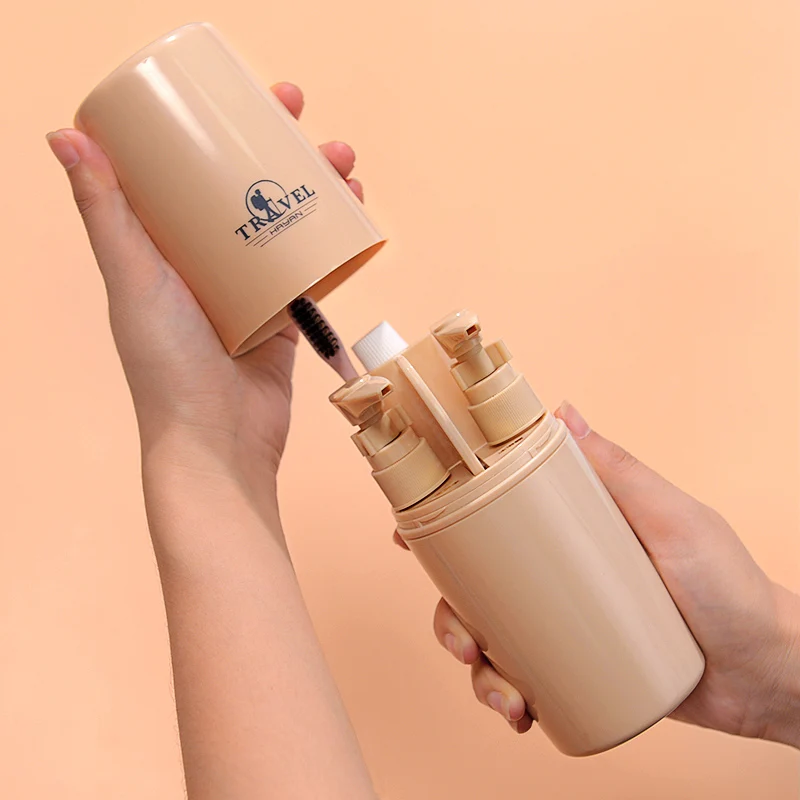 Экологичный косметический портативный пластиковый дорожный набор, дорожный держатель для зубной щетки и зубной пасты, Дорожный Чехол для зубной щетки