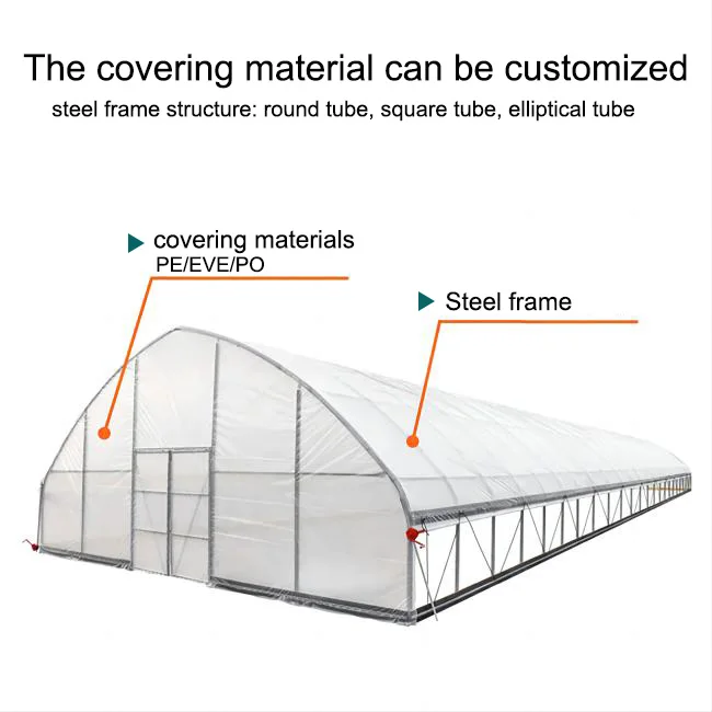Manufacturer of low-cost flower planting tunnel greenhouse kits film single span greenhouse frame structure
