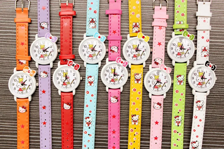 Новое поступление модные милые наручные часы Hello Kitty для