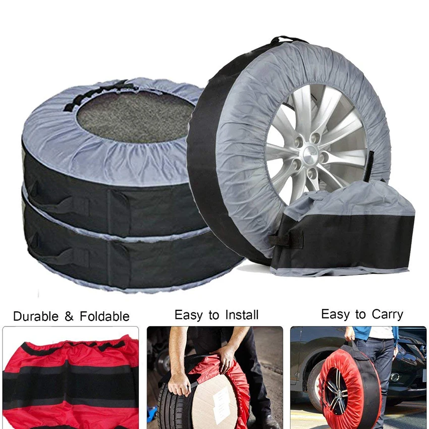 Reusable Polyester Customs Logo Car Spare Tire Storage Bag