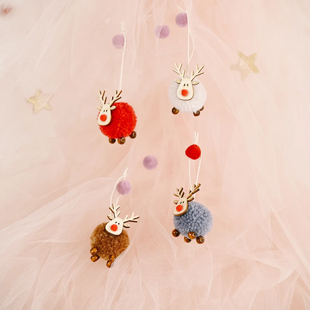 Noel Tree Decorations Xmas Kids Crafts Christmas Tree Ornament Multi Color Deer Pendant