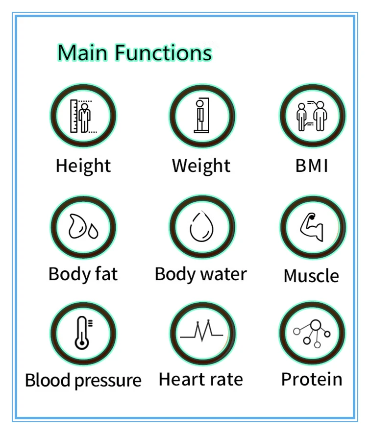 ultrasonic body height weight fat scale machine industry weight scale indicator big screen display