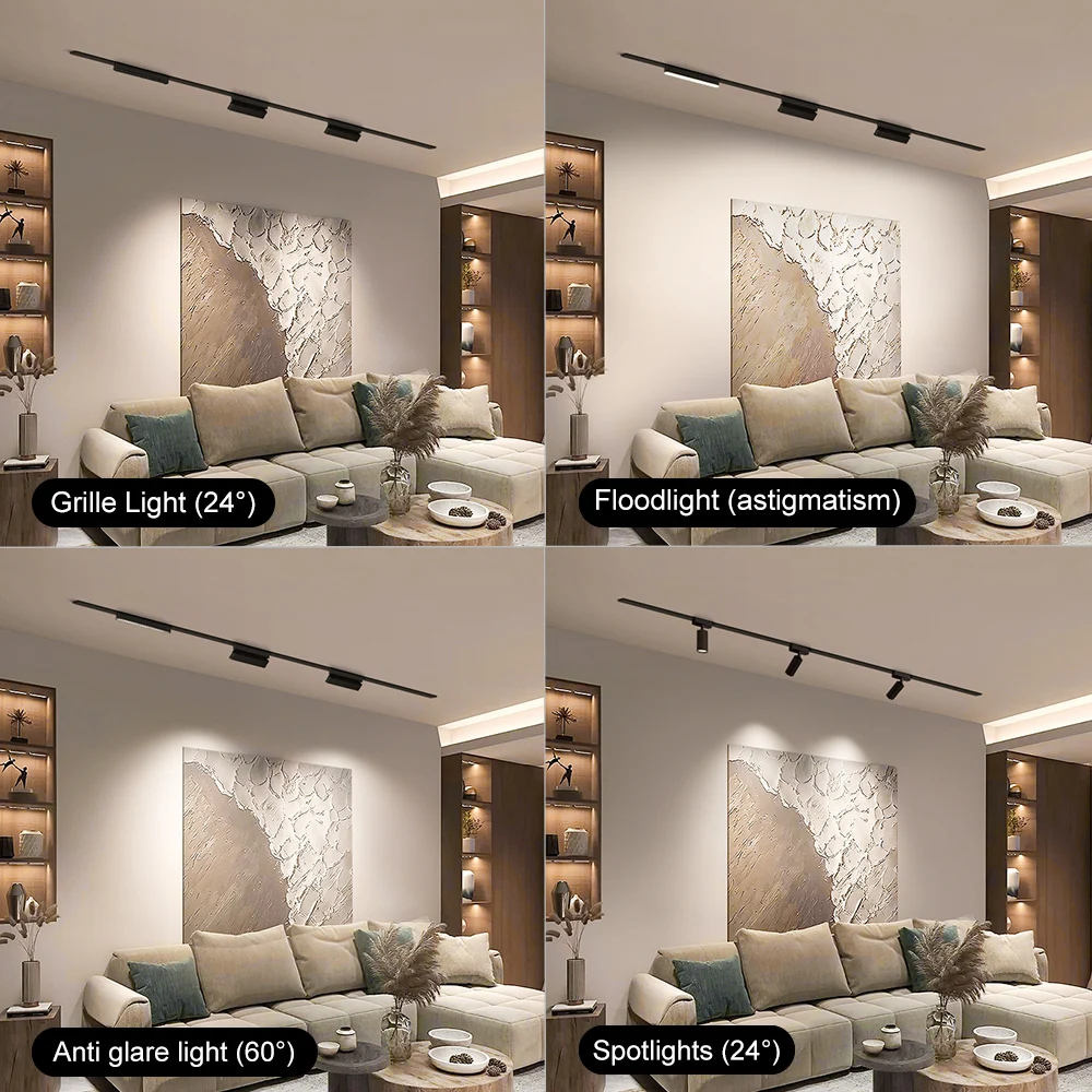 Modern No Main Light Design Home Magnet Ultrathin Rail Tuya Smart Led Magnetic Suction Track Light