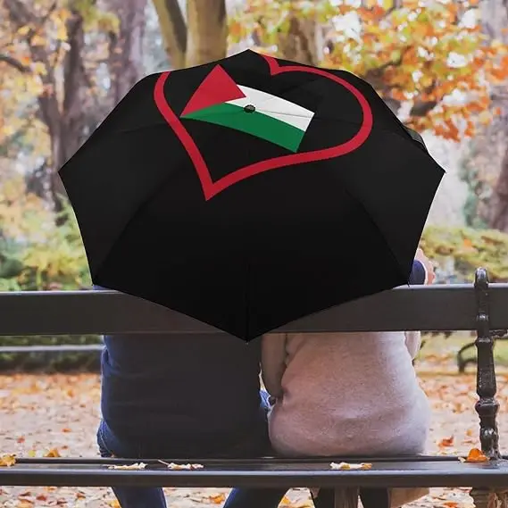 2024 US American Flag Umbrella Folding Nylon Umbrella with Digital Printing Techniques for Automotive and Travel Agency Use