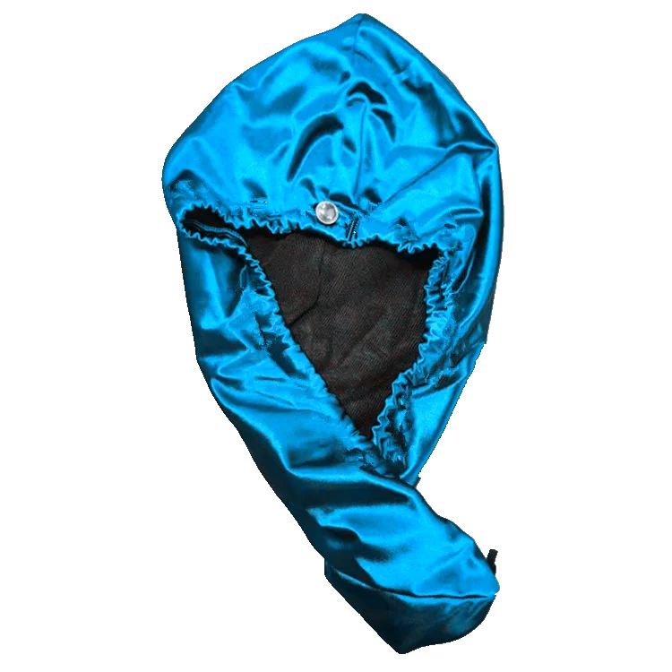 Microfiber satin hair turban wrap towel custom head towel turban for spa