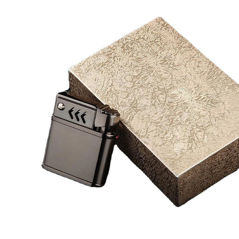 45*50mm black golden blue exclusive windproof lighter custom with logo
