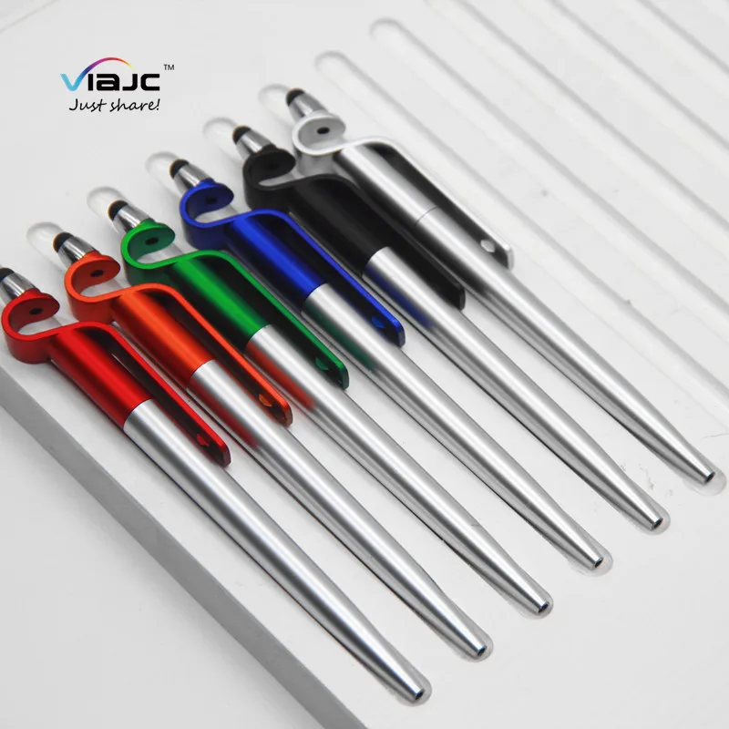 
china wholesale 3 in 1 alpha soft touch multifunction plastic twist pen with stylus 