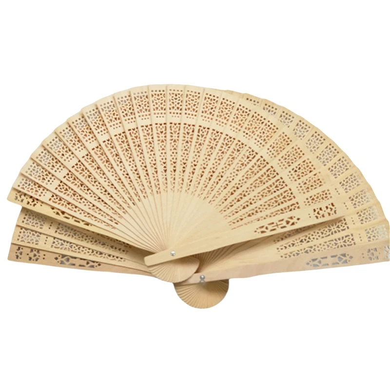 Wholesale Wood Fan Baby Shower Gifts Wedding Favors Wooden Folding Hand Fan